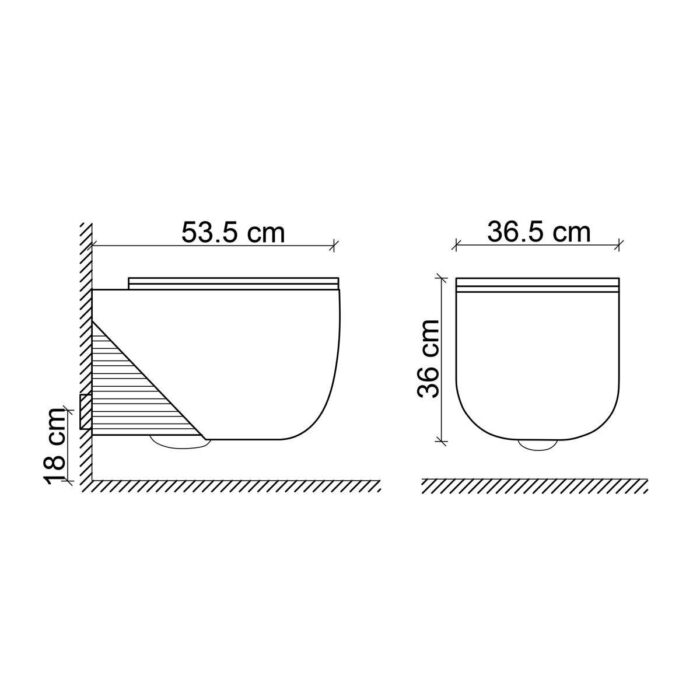 Lena ET-H5110C Asma Klozet Mat Bakır - ET-H5110C - Asma Klozet - 1
