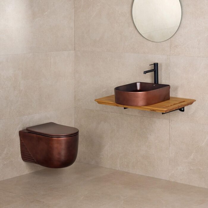 Lena ET-H5110C Asma Klozet Mat Bakır - ET-H5110C - Asma Klozet - 2