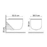 Lena ET-H5110MS Asma Klozet Mat Siyah - ET-H5110MS - Asma Klozet - 1