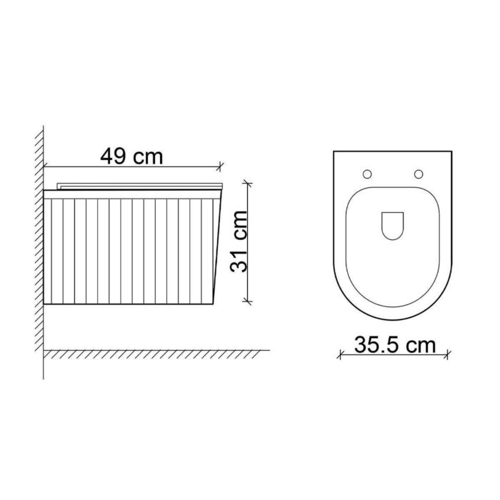 Lena ET-W1000 Asma Klozet Parlak Beyaz - ET-W1000 - Asma Klozet - 1