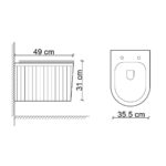 Lena ET-W1000MF Asma Klozet Mat Füme - ET-W1000MF - Asma Klozet - 1