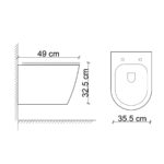 Lena ET-W1200M8 Asma Klozet Mermer Desenli Mat Beyaz - ET-W1200M8 - Asma Klozet - 1