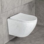 Lena ET-W1200M8 Asma Klozet Mermer Desenli Mat Beyaz - ET-W1200M8 - Asma Klozet - 3