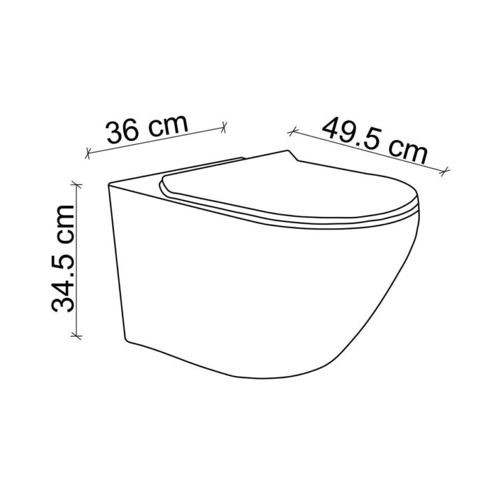 Lena ET-X4700AS Asma Klozet Altın & Siyah - ET-X4700AS - Asma Klozet - 1