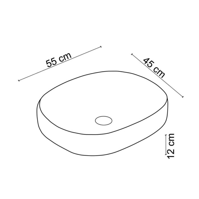 Lena EY-4712MS Tezgah Üstü Lavabo Mat Siyah - EY-4712MS - Çanak Lavabo, Tezgah Üstü Lavabo - 1