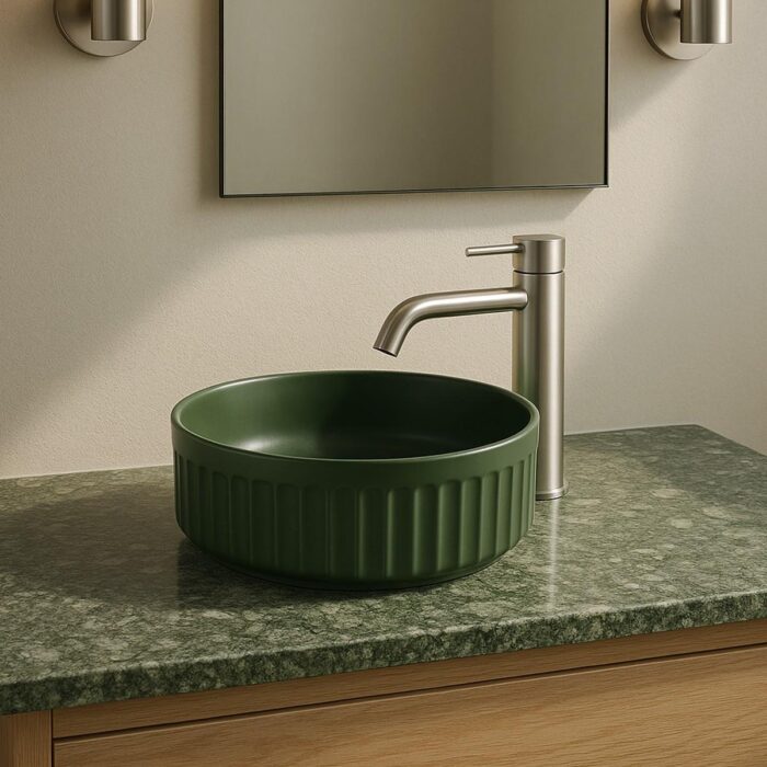 Lena EY-4715MY Mat Yeşil Tezgah Üstü Lavabo - EY-4715MY - Çanak Lavabo, Tezgah Üstü Lavabo - 2