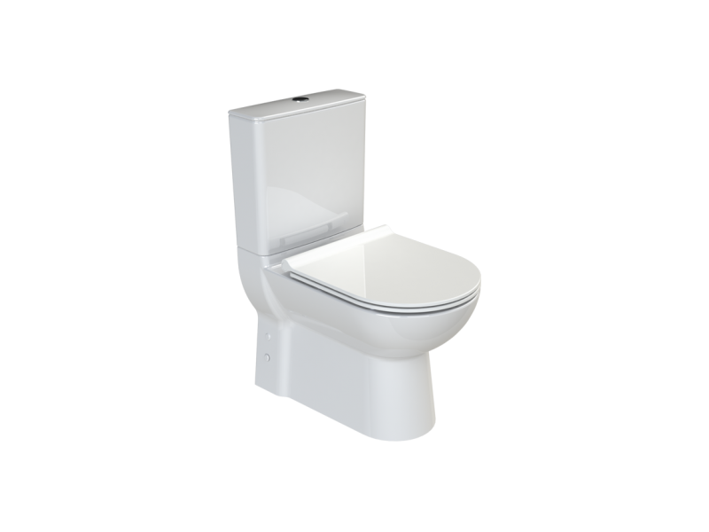 Turkuaz Bella Duvara Sıfır Klozet + Rezervuar + Bella Slim Yavaş Kapanan Çek-Çıkar Klozet Kapağı (PP) + Damla Çift Kademeli İç Takım - SET005005-1 - Duvara Sıfır Klozet