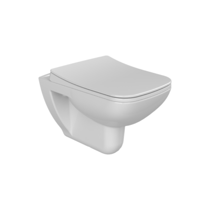 Turkuaz Duru Asma Klozet + Duru Yavaş Kapanan Çek-Çıkar Klozet Kapağı (PP) - SET003014-1 - Asma Klozet