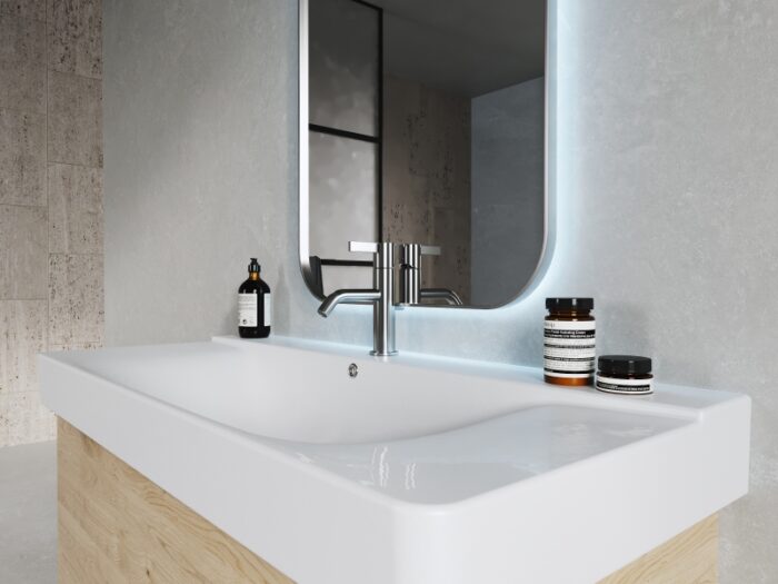 Turkuaz Yeni Mona Etajerli Lavabo 100x45 cm - VB006A12U003Y01102 - Etajerli Lavabo - 1