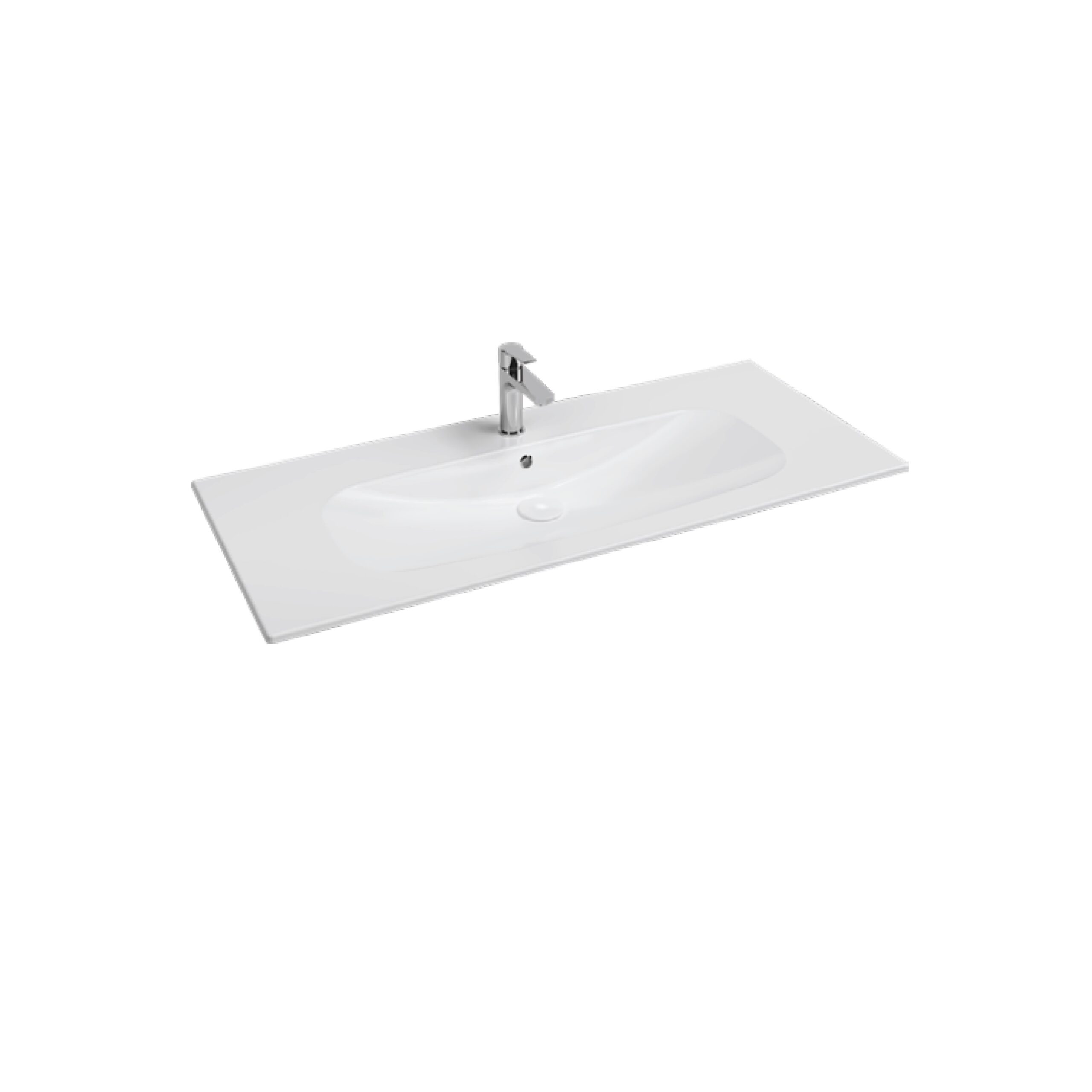 isvea infinity flat lavabo 121 cm 10NF50121 Isvea Infinity Flat Lavabo, 121 cm - 10NF50121 - Dolap Uyumlu Lavabolar