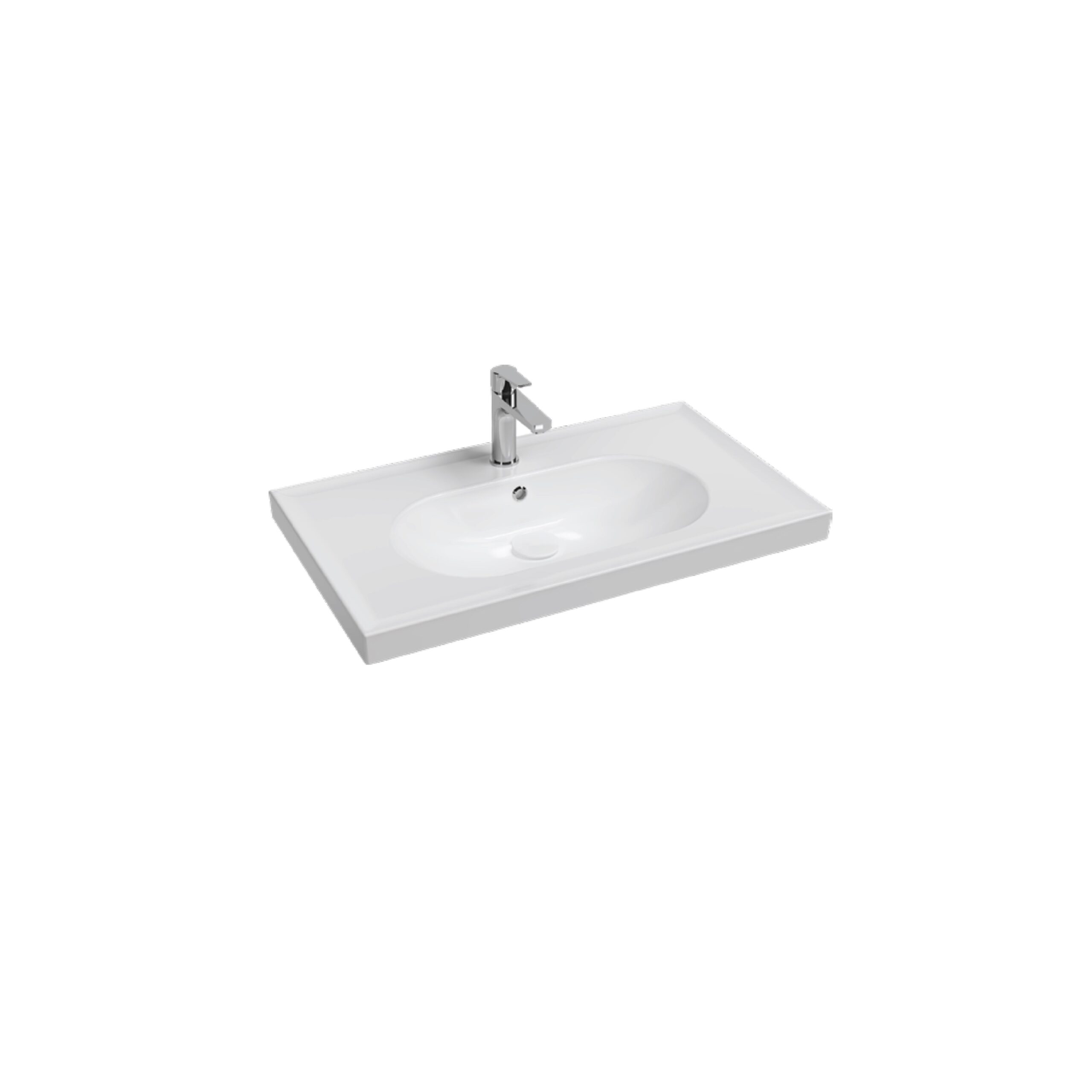 isvea sistema r tezgah ustu lavabo 80 cm 10SR50080 Isvea Sistema R Tezgah Üstü Lavabo, 80 cm - 10SR50080 - Çanak Lavabo, Tezgah Üstü Lavabo