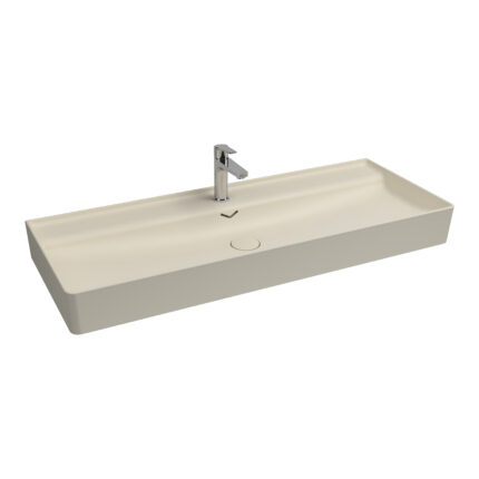 Isvea Vea Tezgah Üstü Lavabo 120 cm, Fildişi - 10VAS5128I - Çanak Lavabo, Tezgah Üstü Lavabo