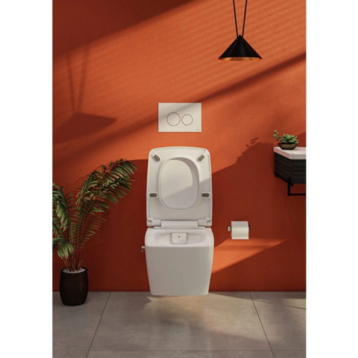 Vitra Metropole Klozet Kapağı Slim, Duroplast, Yavaş Kapanır, Kolay Sök-Tak, Metal Menteşeli, Beyaz - Görsel 3