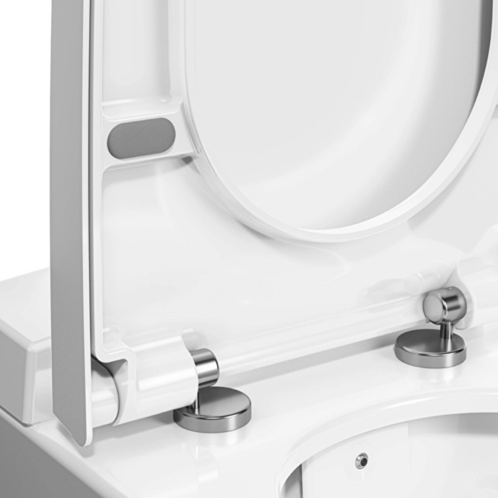 Vitra Metropole Klozet Kapağı Slim, Duroplast, Yavaş Kapanır, Kolay Sök-Tak, Metal Menteşeli, Mat Beyaz - Görsel 2