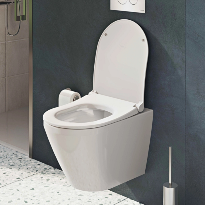 Vitra Universal Round Klozet Kapağı Slim, Duroplast, Yavaş Kapanır, Kolay Sök-Tak, Metal Menteşeli, Beyaz - Görsel 4