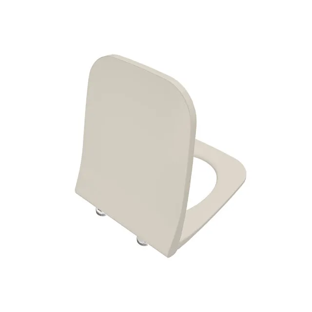 Vitra Universal Square Klozet Kapağı Slim, Duroplast, Yavaş Kapanır, Kolay Sök-Tak, Metal Menteşeli, Mat Kum Beji - 212-422R009 - Klozet Kapağı