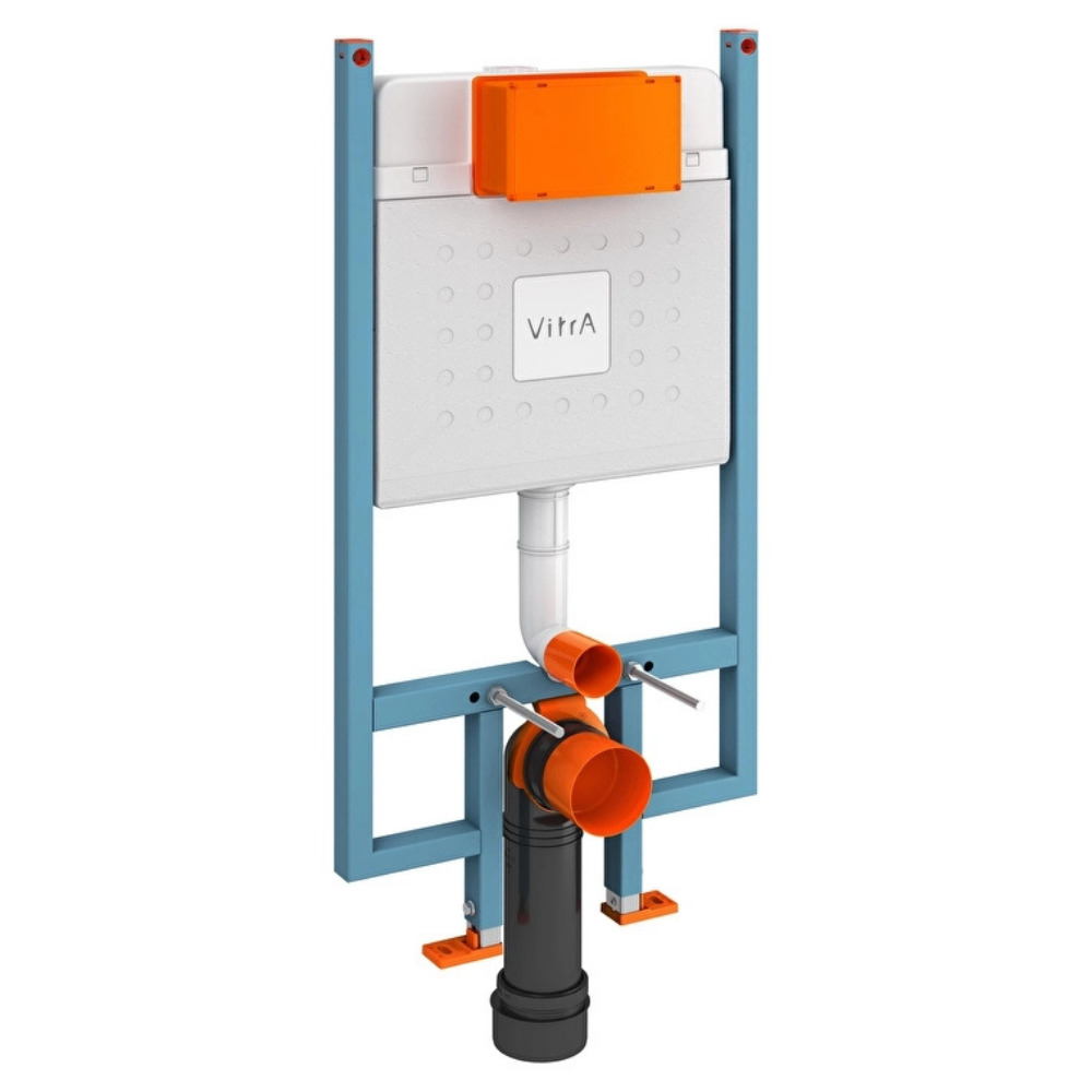 738-5801-01 Vitra V8 Asma Klozetler için Gömme Rezervuar, 8 cm, Duvara Montaj Alçıpan Uygulamalı, 3/6 L - Görsel 1