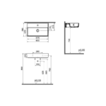 Vitra Archiplan Lavabo Kompakt, 60x38 cm, Beyaz - Görsel 4