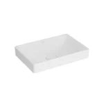 Vitra Metropole Çanak Lavabo Dikdörtgen, 60x40 cm Armatür Deliksiz, Su Taşma Deliksiz, Mat Beyaz - 7535B001-1398 - Çanak Lavabo