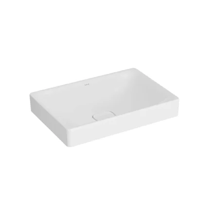 Vitra Metropole Çanak Lavabo Dikdörtgen, 60x40 cm Armatür Deliksiz, Su Taşma Deliksiz, Mat Beyaz - 7535B001-1398 - Çanak Lavabo