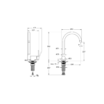 Vitra Masterline C Tipi Katlanır Eviye Bataryası, Mat Siyah - Görsel 2