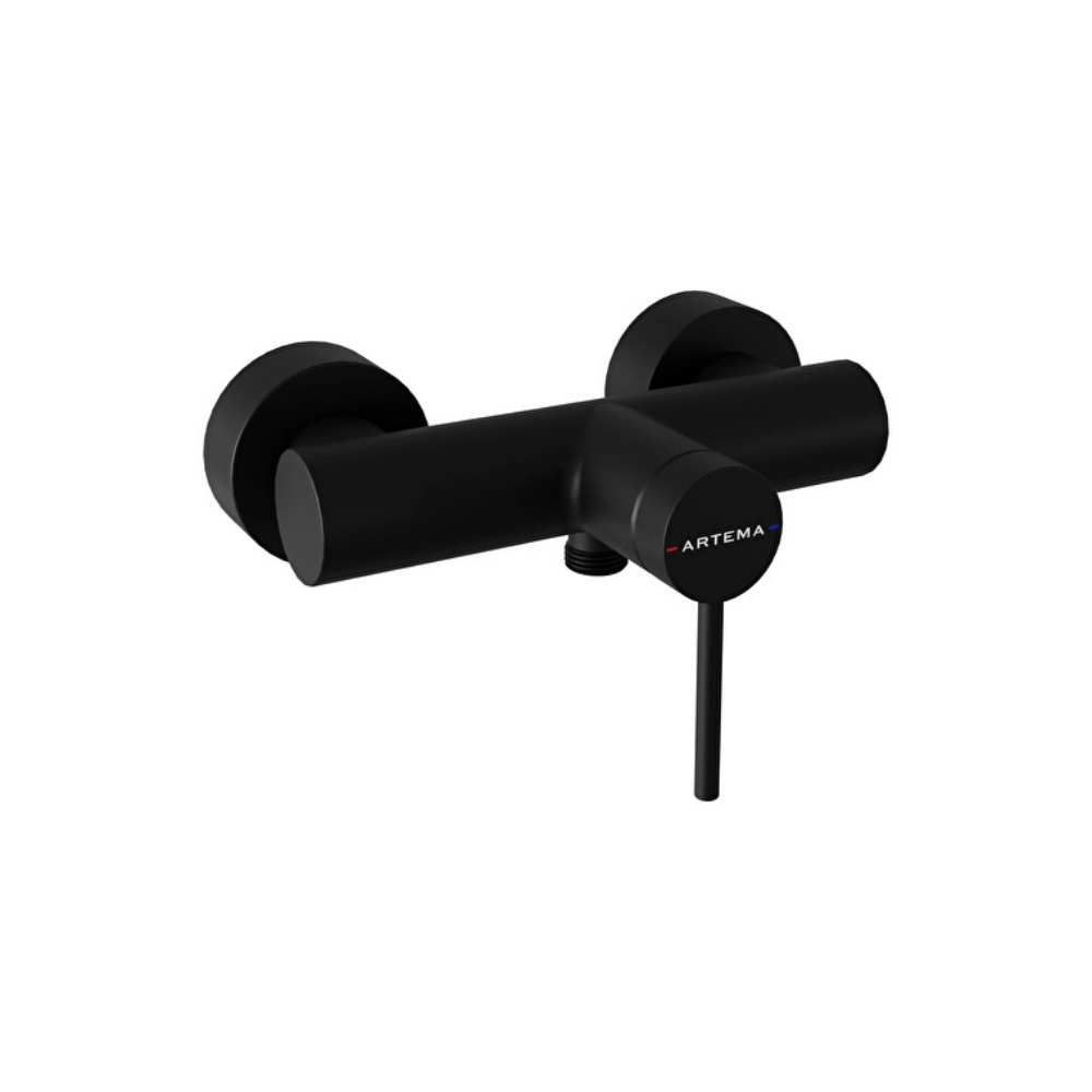 A4352936 Vitra Minimax Round Duş Bataryası, Mat Siyah - Görsel 1