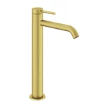 Artema Minimax Round Çanak Lavabo Bataryası, Fırçalı Altın - A4353425 - Çanak Lavabo Bataryası
