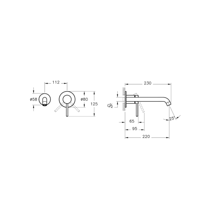 Vitra Minimax Round Ankastre Lavabo Bataryası, Uzun, Fırçalı Nikel - Görsel 2
