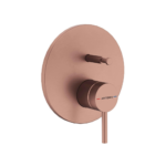 Vitra Minimax Round Ankastre Mekanik Banyo Bataryası, Minibox, Fırçalı Bakır - A4362024 - Ankastre Banyo Bataryası