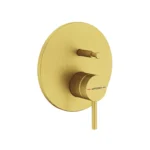 Vitra Minimax Round Ankastre Mekanik Banyo Bataryası, Minibox, Fırçalı Altın - A4362025 - Ankastre Banyo Bataryası