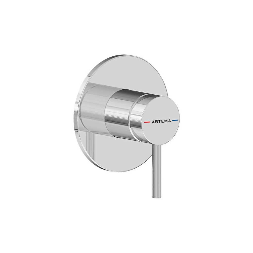 A43710 Vitra Minimax Round Ankastre Mekanik Duş Bataryası, Minibox, Krom - Görsel 1