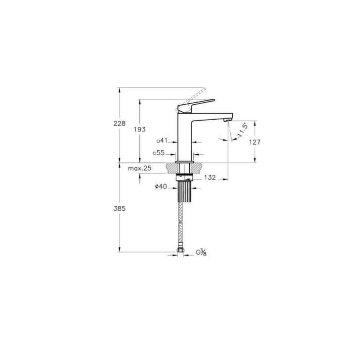 Vitra Minimax Square Yüksek Lavabo Bataryası, Fırçalı Altın - Görsel 2