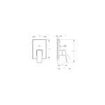 Artema Minimax Square Ankastre Banyo/Duş Bataryası, Minibox (Sıva Üstü Grubu), Fırçalı Bakır - A4373224 - Ankastre Banyo Bataryası - 1