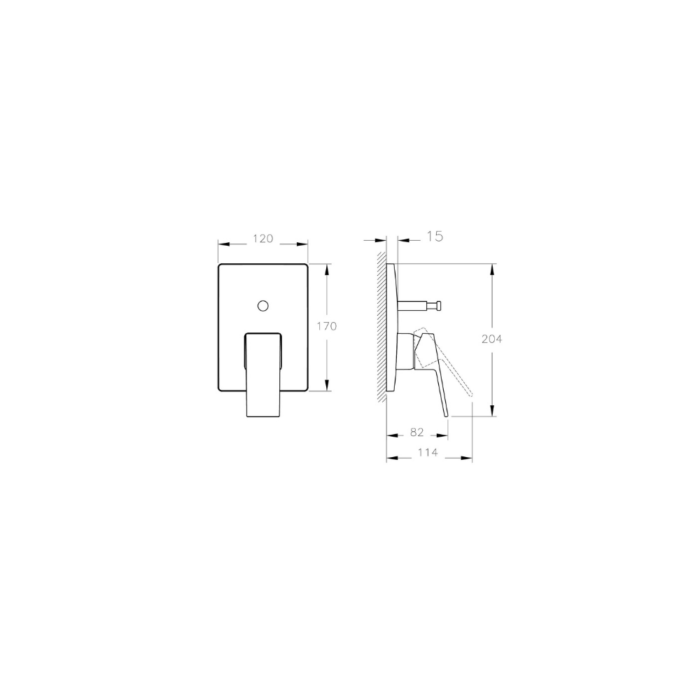 Artema Minimax Square Ankastre Banyo/Duş Bataryası, Minibox (Sıva Üstü Grubu), Fırçalı Bakır - A4373224 - Ankastre Banyo Bataryası - 1