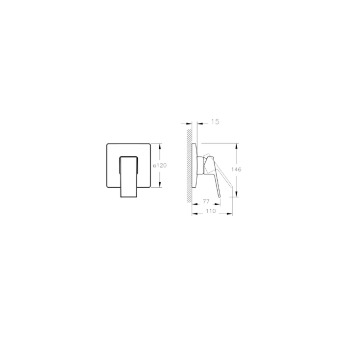 Vitra Minimax Square Ankastre Duş Bataryası, Minibox (Sıva Üstü Grubu), Soft Bakır - Görsel 2