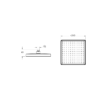 Vitra Core Square Duş Başlığı 1 Fonksiyonlu 25 cm, Soft Altın - Görsel 2