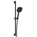 Artema Core Square Sürgülü El Duşu Takımı, 3 Fonksiyonlu 12 cm, Parlak Siyah - A4591739 - El Duşu Takımı, Sürgülü Duş Setleri