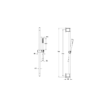 Vitra Prime Round Stick Round Sürgülü El Duşu Takımı, Soft Altın - Görsel 2