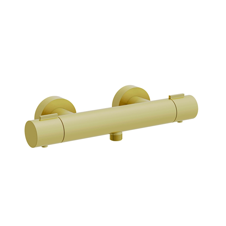 Artema Base Round Termostatik Duş Bataryası, Fırçalı Altın - A4729925 - Termostatik Duş Bataryası