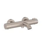Artema Base Round Termostatik Banyo Bataryası, Fırçalı Nikel - A4730034 - Termostatik Banyo Bataryası