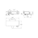 Vitra Core Square Termostatik Banyo Bataryası, Krom - Görsel 2