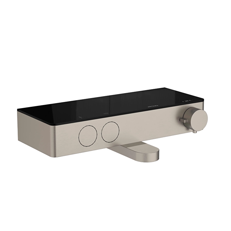 Vitra Core Square Termostatik Banyo Bataryası, Fırçalı Nikel - A4730834 - Termostatik Banyo Bataryası