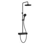 Vitra Core Round 250 Termostatik Duş Bataryalı Duş Sistemi, Mat Siyah