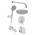 Vitra Minimax Round Ankastre Banyo Seti, Krom (A43620, A41949, A45914, A45912, A45652, A43542), Krom - A49324 - Ankastre Duş Setleri