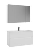 Orka Messina Banyo Dolabı Takımı, 100 cm, Mat Kaşmir, Ayna Dolaplı