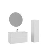 Orka Messina Banyo Dolabı Takımı, 100 cm, Mat Kaşmir, Led Aynalı - MESSINA100BDTMKLAA - Banyo Dolabı Takımı