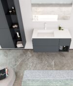 Orka Milano Banyo Dolabı Takımı, 100 cm, Mat Antrasit, Asma - MILANO100BDTMAAS - Banyo Dolabı Takımı