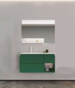 Orka Milano Banyo Dolabı Takımı, 120 cm, Mat Yeşil - MILANO120BDTMY - Banyo Dolabı Takımı