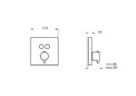 Artema V-Box Aquacontrol Square Ankastre Termostatik Banyo Bataryası (Sıva Üstü Grubu), Fırçalı Altın - A4274625 - Ankastre Termostatik Banyo Bataryası - 1