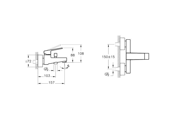 Artema Minimax Square Banyo Bataryası, Fırçalı Bakır - A4352024 - Banyo Bataryaları - 1